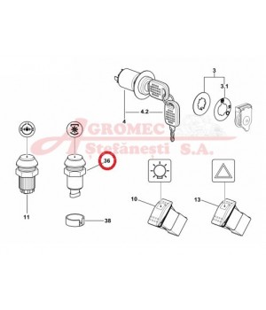 Buton priza putere 2.7659.177.0 Buton priza putere 2.7659.177.0